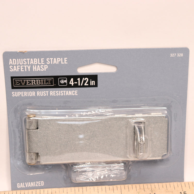 Everbilt Adjustable Staple Safety Hasp Galvanized 4-1/2" 327328