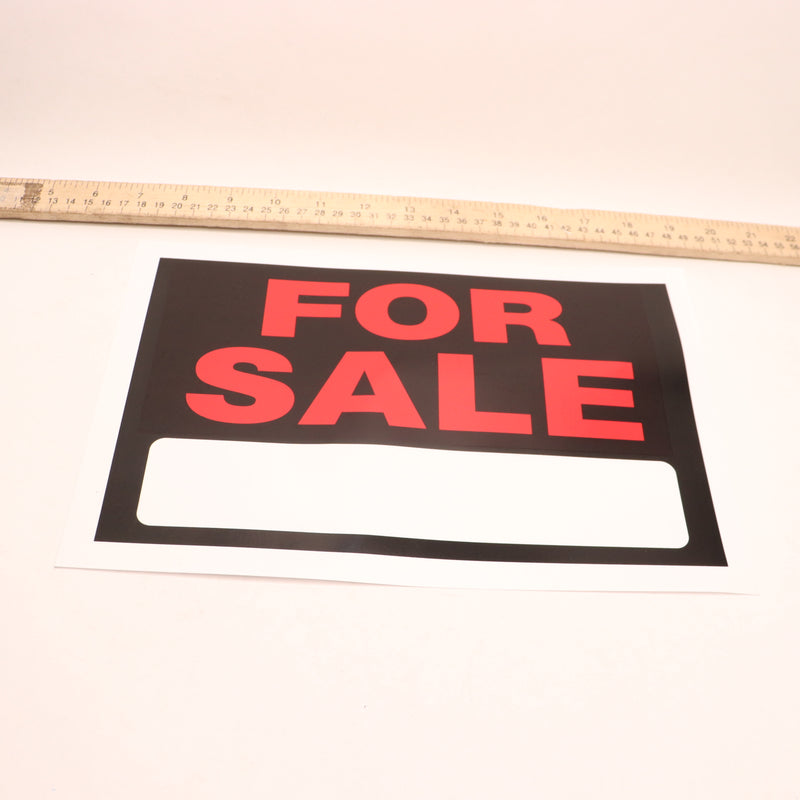 Everbilt Vinyl for Sale Sign Red/Black 8" x 12" 170208