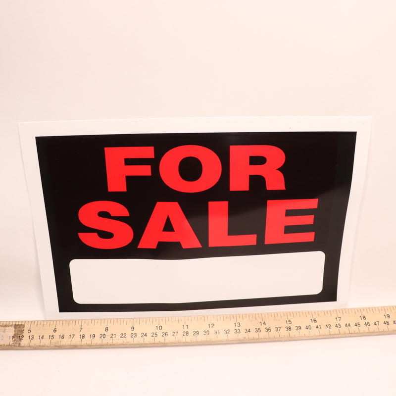 Everbilt Vinyl for Sale Sign Red/Black 8" x 12" 170208