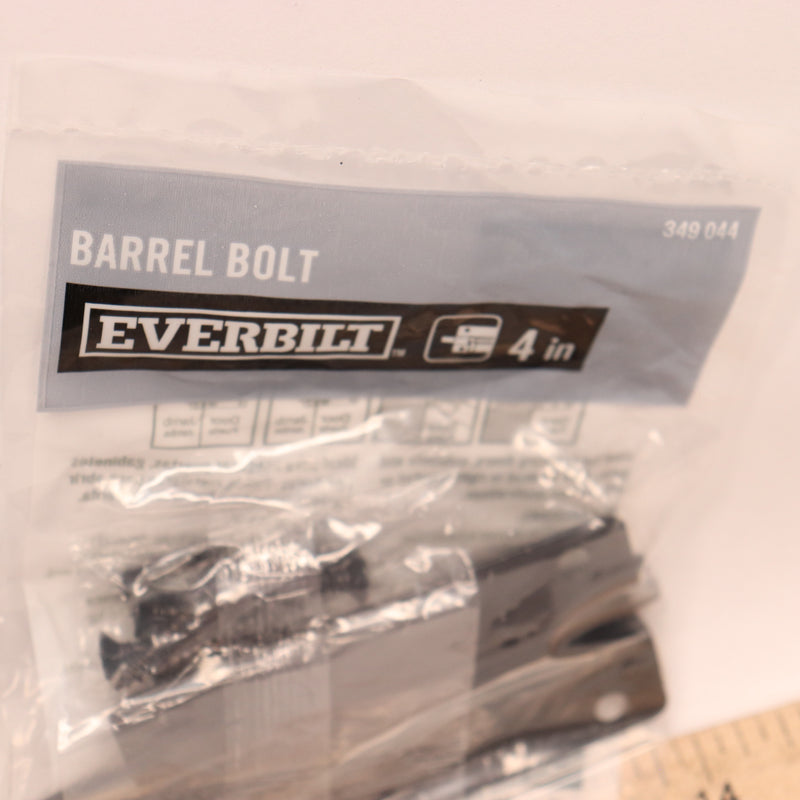 Everbilt Barrel Bolt Black 4" 349044