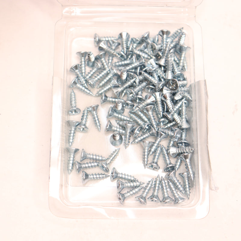 (100-Pk) Everbilt Phillips Flat Head Wood Screw Zinc Plated