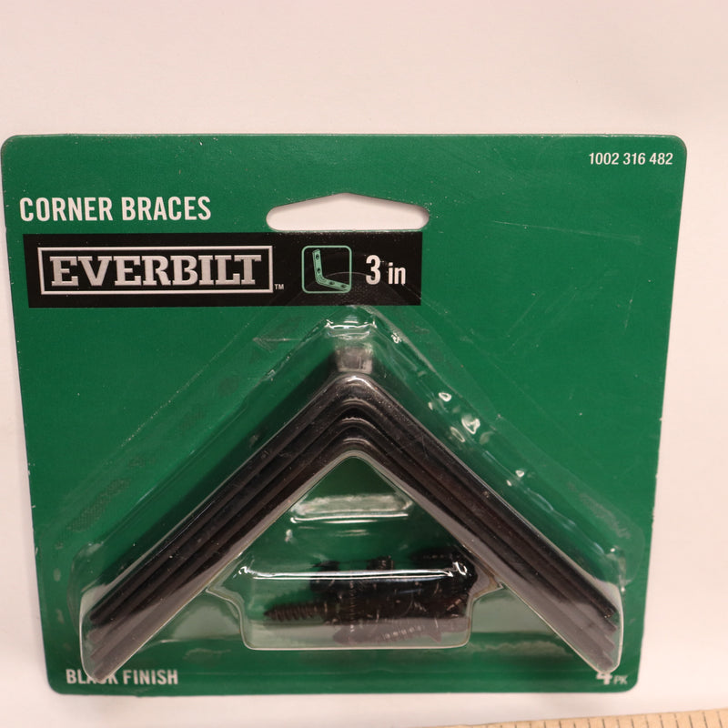 Everbilt Corner Braces Black Finish 3" 1002 316 482