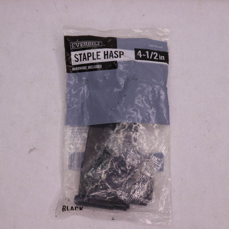 Everbilt Adjustable Staple Safety Hasp Black 4-1/2" 1007 503 515