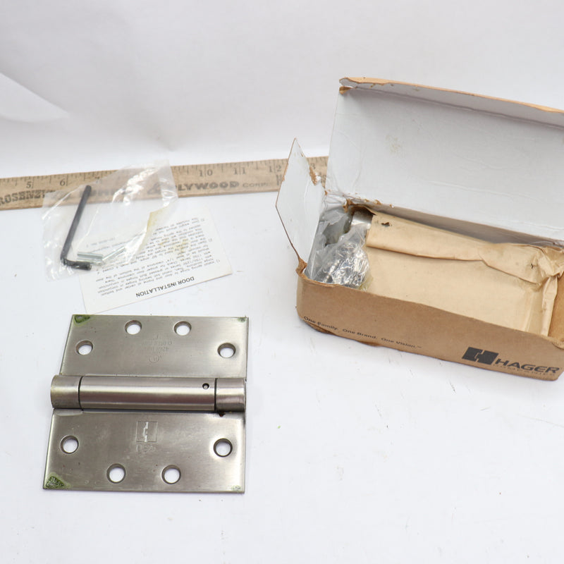 (3-Pk) Hager Door Hinge Satin Stainless Steel 023379