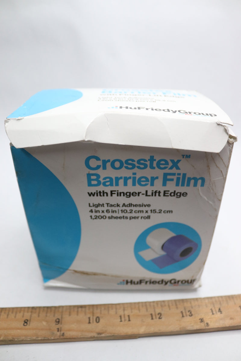 (1200 Sheets) Crosstex Barrier Film Clear with Finger Lift Edge 4" x 6" BFCL