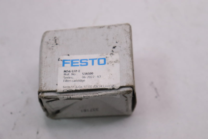 Festo Filter Cartridge Polyethylene Size 6 40 Micron M56-LFP-E