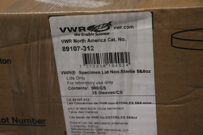 (500-Pk) VWR Polypropylene Specimen Containers 89107-312