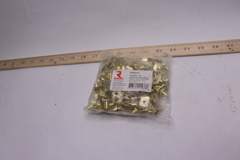 (100-Pk) Richelieu Angle Metal Shelf Clip Brass CP5834130