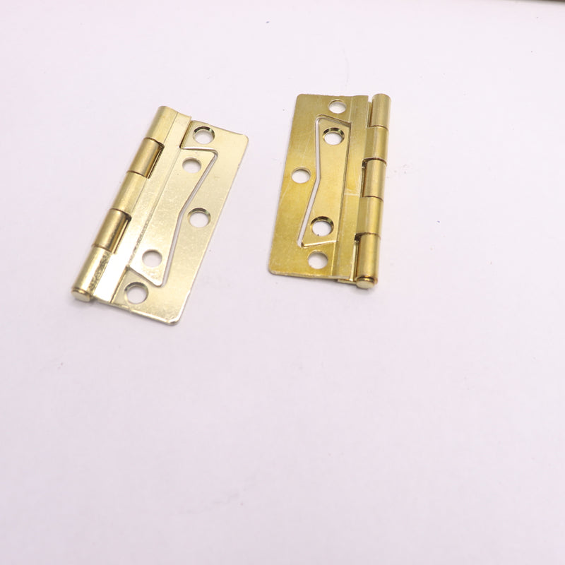 (2-Pk) Everbilt Non-Mortise Hinges Bright Brass 2-1/2" 204314