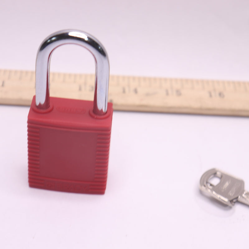 Bradly Nylon Lockout Padlock Red 99552 - Caution Tags Included