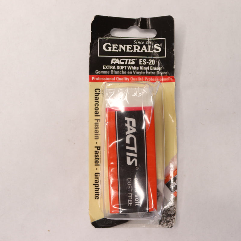 Generals Extra Soft Vinyl Eraser White ES20-BP