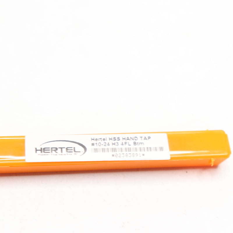 Hertel Straight Flute Taper Tap-Steam Oxide HSS 10-24 H3 4FL BTM