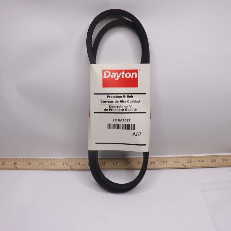 Dayton Industrial V-Belt A-Section 1/2 Top Width 11/32 Thick