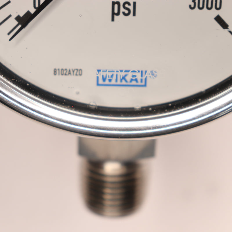 Wika Pressure Gauge 0-3000 Psi 3/4" Connection Size