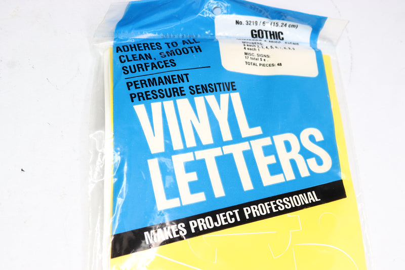 (3-Pk) Graphic Products Permanent Adhesive Vinyl Numbers Yellow 6" 149331