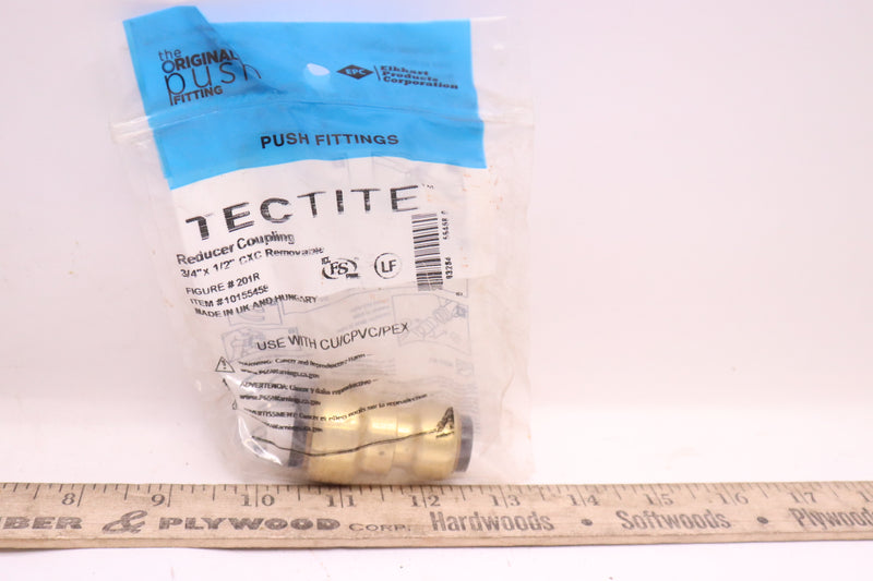 Elkhart TecTite Push Fit Reducer Coupling Brass 3/4" x 1/2" 10155458