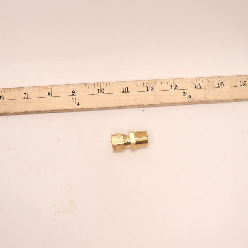 Ltwfitting Compression Connector Fitting Brass 3/8" OD x 3/8" Male NPT HF686605