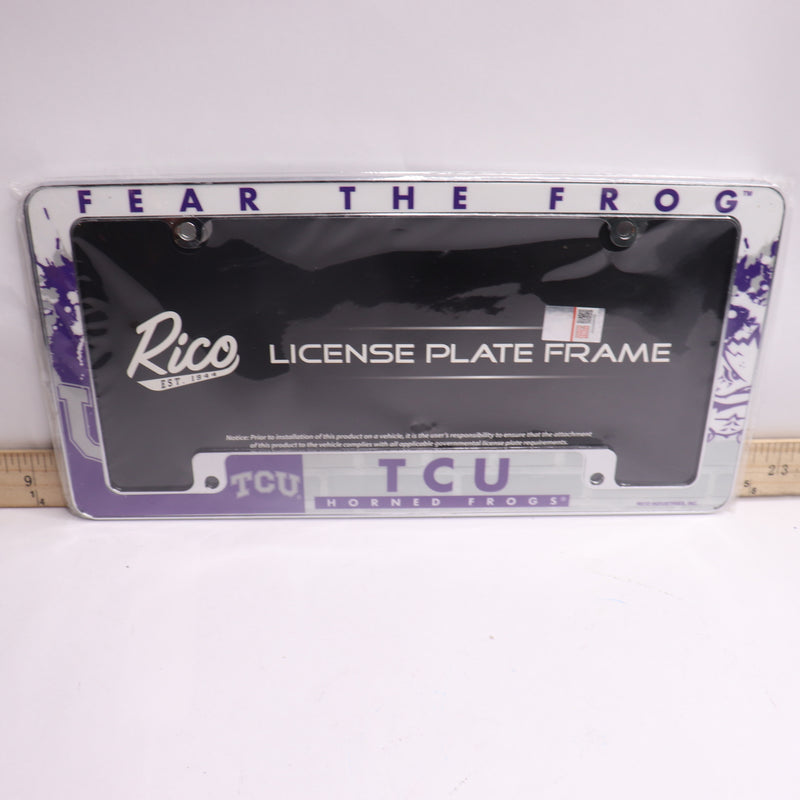 Rico NCAA TCU Horned Frogs License Plate Frame 12" x 6" AFC260502B