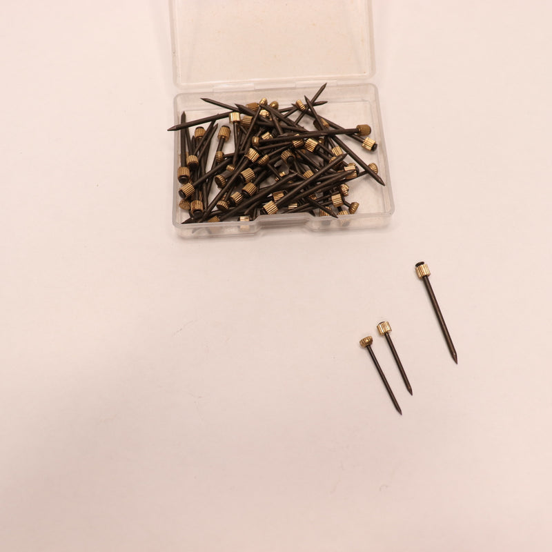 (75-Pk) Hotop Picture Hanging Frame Nails Black Steel Brass Head 5-30 lbs