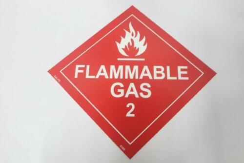 (2-Pk) Dalite Flammable Gas 2 Sign Red 6380