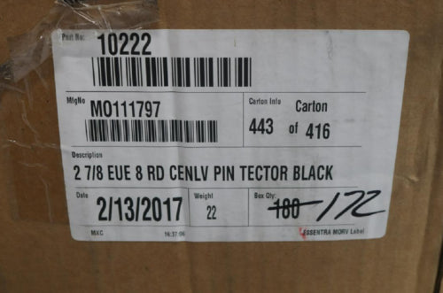 (172-Pk) Pin Connection Size EUE 8 RD Upset Tubing Closed End Cap 2-7/8" 10222