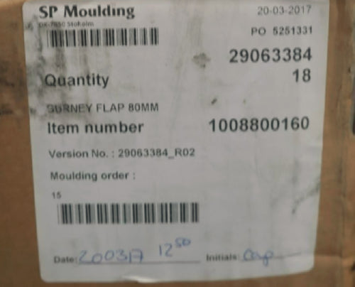 (2 Pk) SP Moulding Gurney Flap Spoiler 80mm 29063384