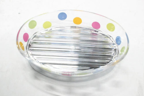 (24-PK) Interdesign Glee Clear Acrylic Soap Dish 5" x 3 1/2" x 1 1/2" H 13153