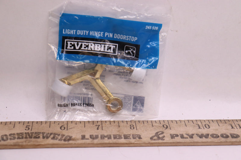 Everbilt Light Duty Hinge Pin Door Stop Bright Brass 245526