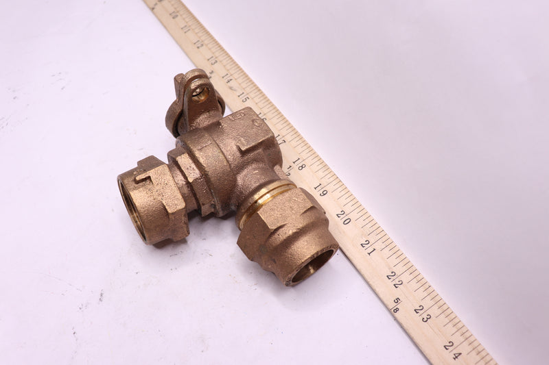 A.Y. McDonald Meter Ball Valve with Lock Wing 1-1/2" Compression 5182-102