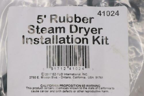 Ez-Flo Flexible Rubber Steam-Dryer Installation Kit Black 5 ft. 41024