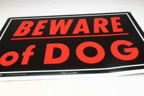 (4-Pk) Hillman Fastener Aluminum Metal Beware Of Dog Sign 10" x 14" 840143