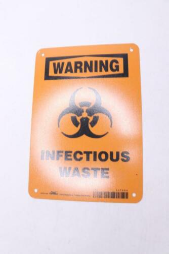 Accuform Warning Infectious Waste Sign Dura-Plastic 10" x 7" MBHZ027XT