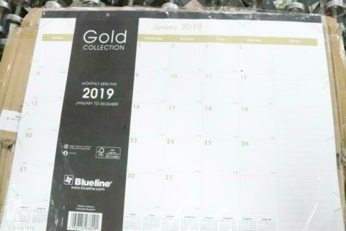 Blueline Gold Collection Monthly Desk Pad 22" x 17" C199003