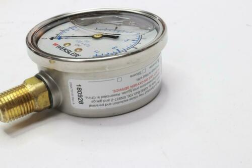 Weksler Liquid Filled All Stainless Steel Gauges 100 kPa 1/4" NPT 006-BY45YPY4LW