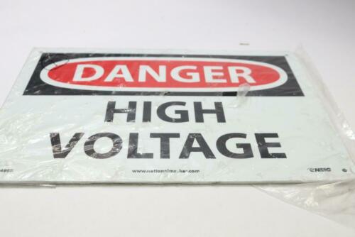 NMC Danger High Voltage Safety Sign 10 Long x 14 Wide Fiberglass D49EB