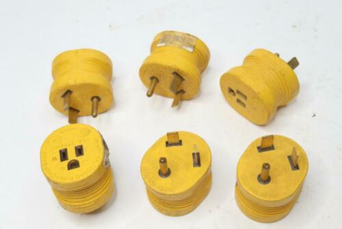 (6-Pk) Camco PowerGrip Durable RV Electrical Adapter 30A Male 15A Female 55233