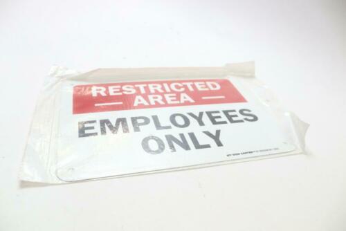 Restricted Area Employees Only -  Sign A81-199AL Aluminum 10 x 7 Indoor/Outdoor