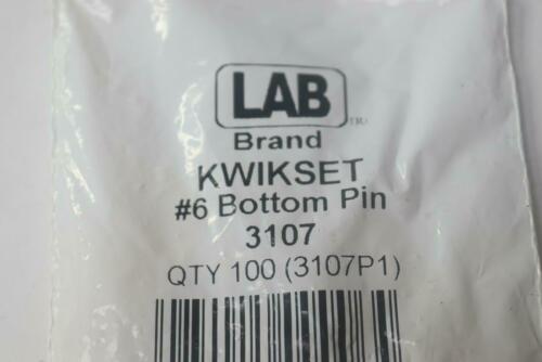 (100 Pk) Lab Kwikset Brass Bottom Pin