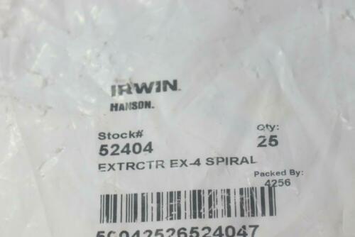 (25-Pk) Irwin Hanson Spiral Flute Screw Extractor 1/4" 52404