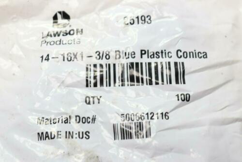 (100-Pk) Lawson Conical Screw Anchor Plastic #14 to #16 x 1-3/8" 25193