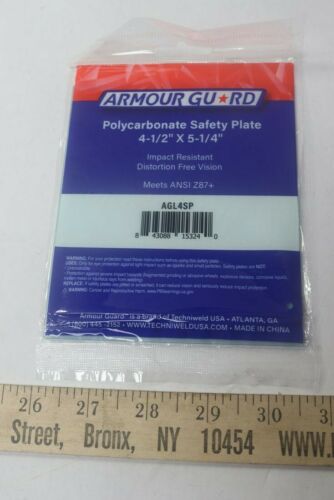 Armour Guard Safety Plate Paper Sleeve Polycarbonate 4-1/2" x 5-1/4" AGL4SP