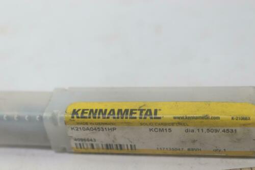 Kennametal Solid Carbide Drill Bit KCM15 K210A04531HP