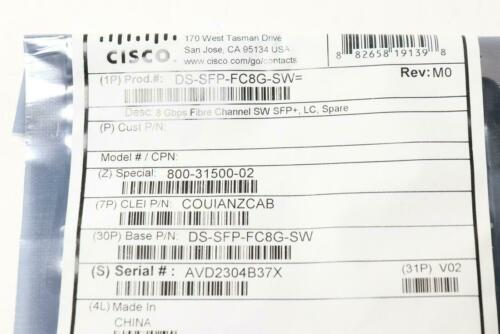 Cisco Fibre Channel Shortwave 8Gbp DS-SFP-FC8G-SW