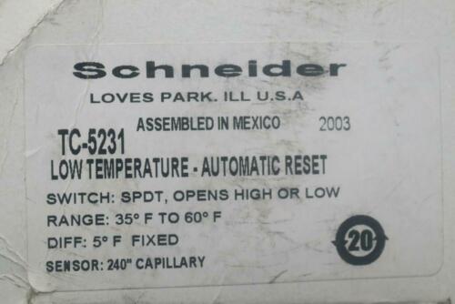 Schneider Electric  Low Temp Auto Reset Thermostat 35 to 60F TC-5231