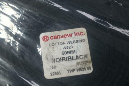 Cansew Inc Cotton Webbing Black 50mm W523