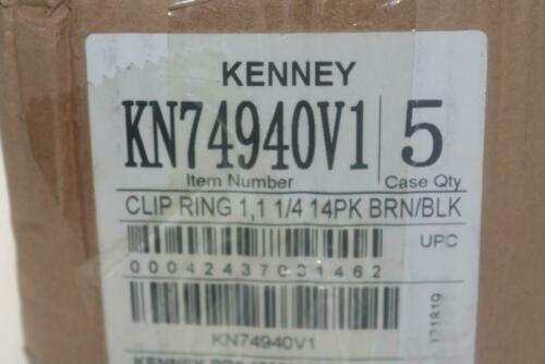 (5) Kenney Clip Rings For Curtain Rods Bronze Black KN74940V1