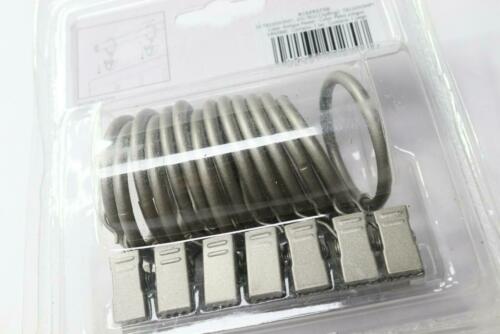 Kenney Window Curtain Clip Rings Antique Pewter KN85203 14-Pack