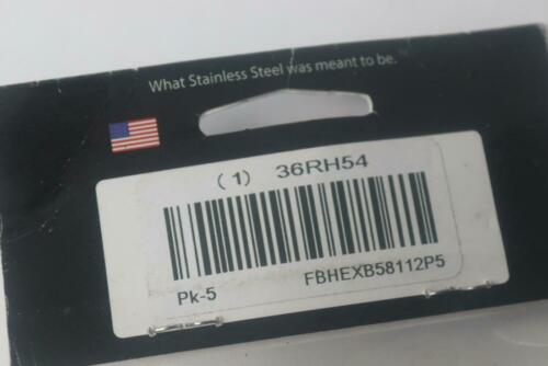 (5-Pk) ForeverBolt Hex Cap Screw Stainless Steel 5/8"-11 x 2'' L FBHEXB58112P5