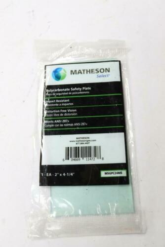 (10-Pk) Matheson Select Polycarbonate Safety Plate 2 X 4-1/4"