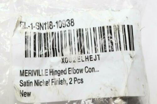 Meriville Hinged Elbow Connector Satin Nickel EL-1-SN118-10938